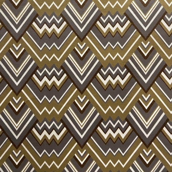 Decora Furnishings Soft Velvet Microfiber Geometric Print Fabric, Upholstery - 54in (Tan)