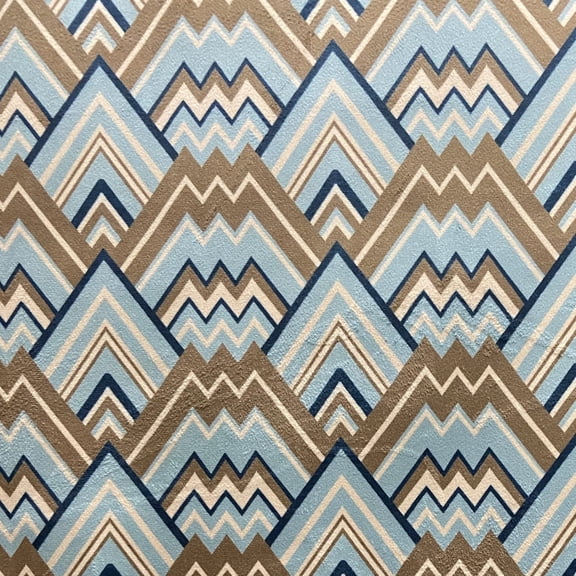Decora Furnishings Soft Thick Luxurious Velvet Finish Microfiber Fabric Digitally Printed Geometric Design Fabric for Upholstery Window Treatment Craft - Width 54 inch - Fabric by Yard (Baby Blue)