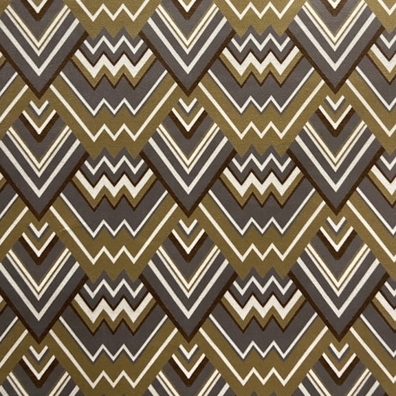 Decora Furnishings Soft Thick Luxurious Velvet Finish Microfiber Fabric Digitally Printed Geometric Design Fabric for Upholstery Window Treatment Craft - Width 54 inch - Fabric by Yard (Tan)