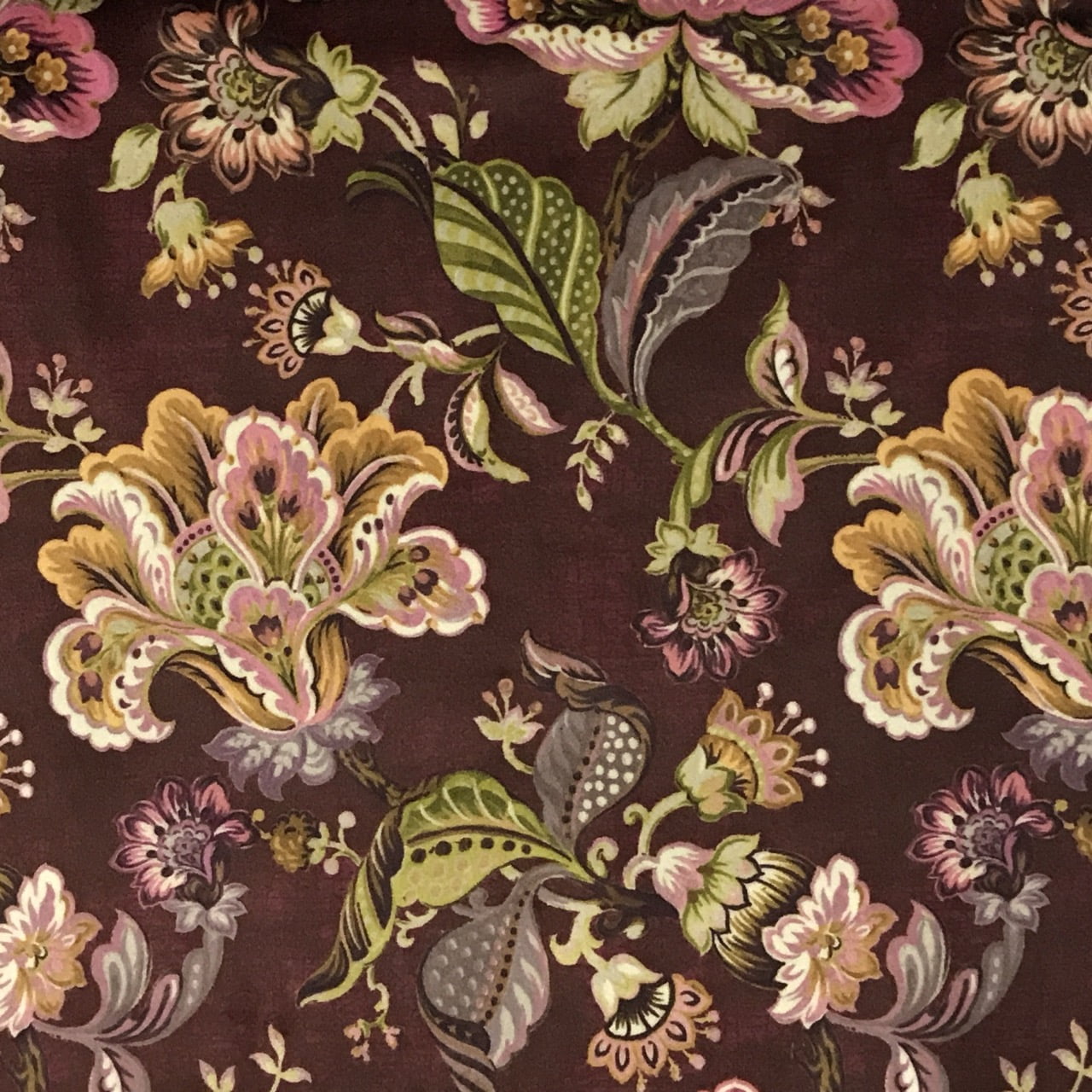 Decora Furnishings Velvet Finish Floral Design Soft Fabric by The Yard ...
