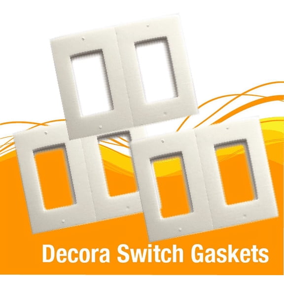 Decora Gasket 32 Covers Light Switch Wall Plate & Outlet Draft Stopper Foam