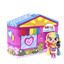 Decora Girlz Sticker Store Playset and Exclusive Bright and Colorful "Art" 5-inch Doll; Ages 4+