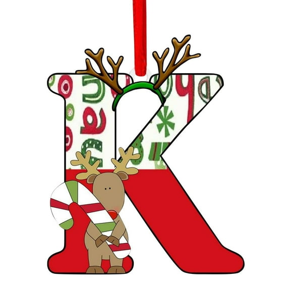 Decoración colgante con letras en inglés, acrílico plano, para árbol de ...