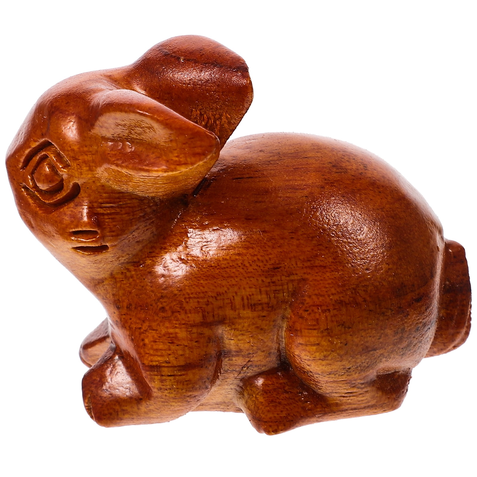 Decoraciones Para Salas De Casa Mini Wood Carved Rabbit Bunny Rabbit