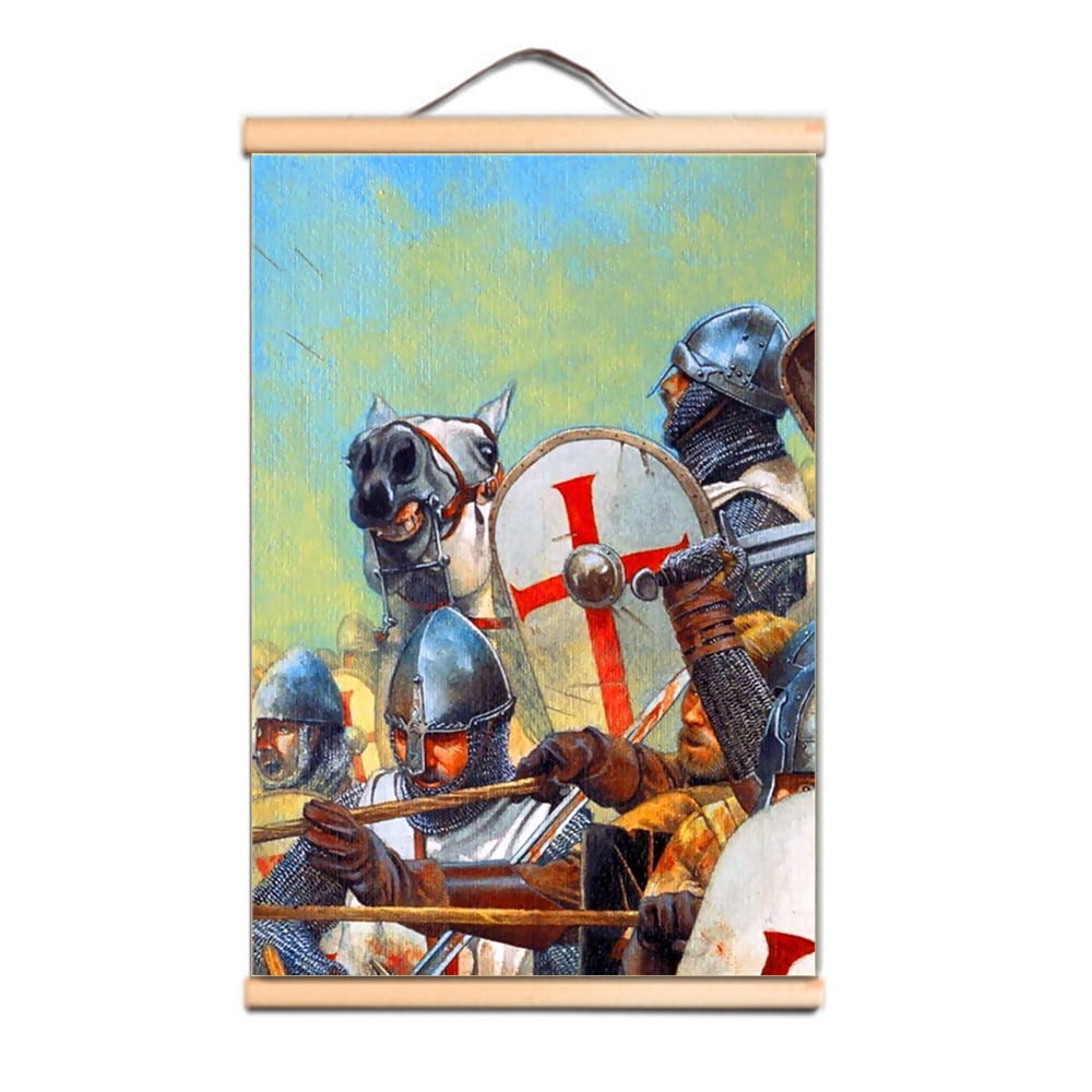 Decorate Your Room with This Knights Templar Wall Art Canvas Scroll ...