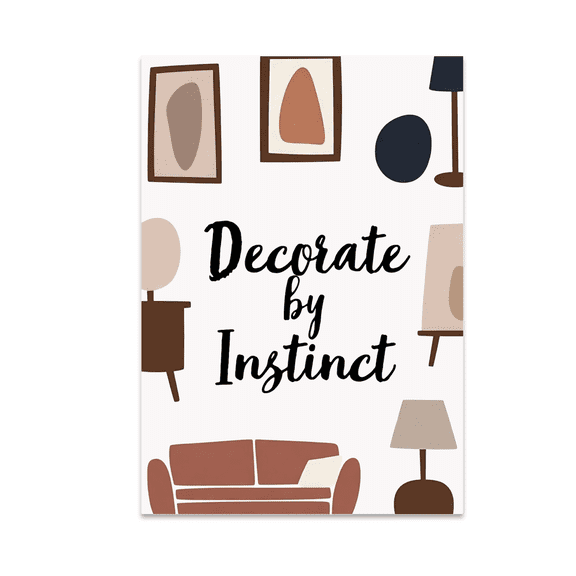 Decorate by Instinct Abstract Shapes Art - Home Decor Enthusiast - 13x19 Poster Print