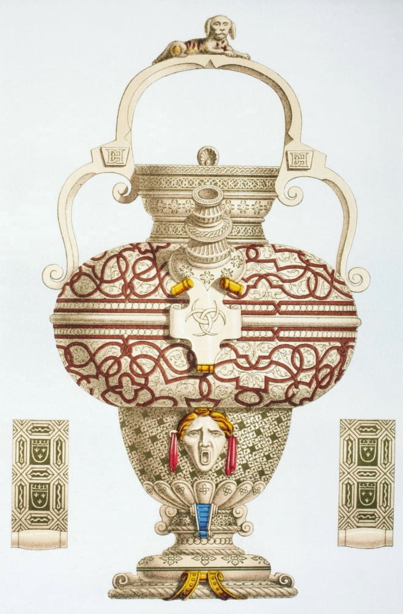 Decorated Drinking Bottle Belonging To Henri Ii Of France From Les Artes Au Moyen Age Published Paris 1873 Canvas Art - Ken Welsh  Design Pics (22 x 36)