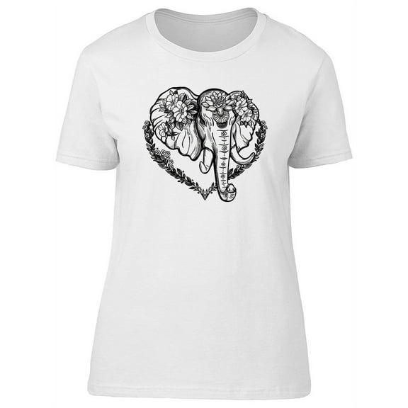 Decorated Elephant Graphic T-Shirt Women -Image by Shutterstock, Female Large