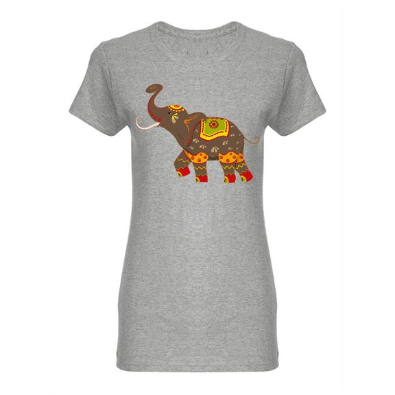 Decorated Elephant Shaped T-Shirt Women -Image by Shutterstock, Female Small