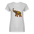thumbnail image 1 of Decorated Elephant Shaped T-Shirt Women -Image by Shutterstock, Female XX-Large, 1 of 2