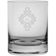 thumbnail image 1 of Decorated Etched Monogram 11oz StolzleNew York Crystal Rocks Glass Letter H, 1 of 1