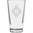 thumbnail image 1 of Decorated Etched Monogram All Purpose 16oz Libbey Pint Glass Letter I, 1 of 1