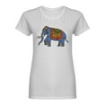 thumbnail image 1 of Decorated Indian Elephant Design Shaped T-Shirt Women -Image by Shutterstock, Female Medium, 1 of 2