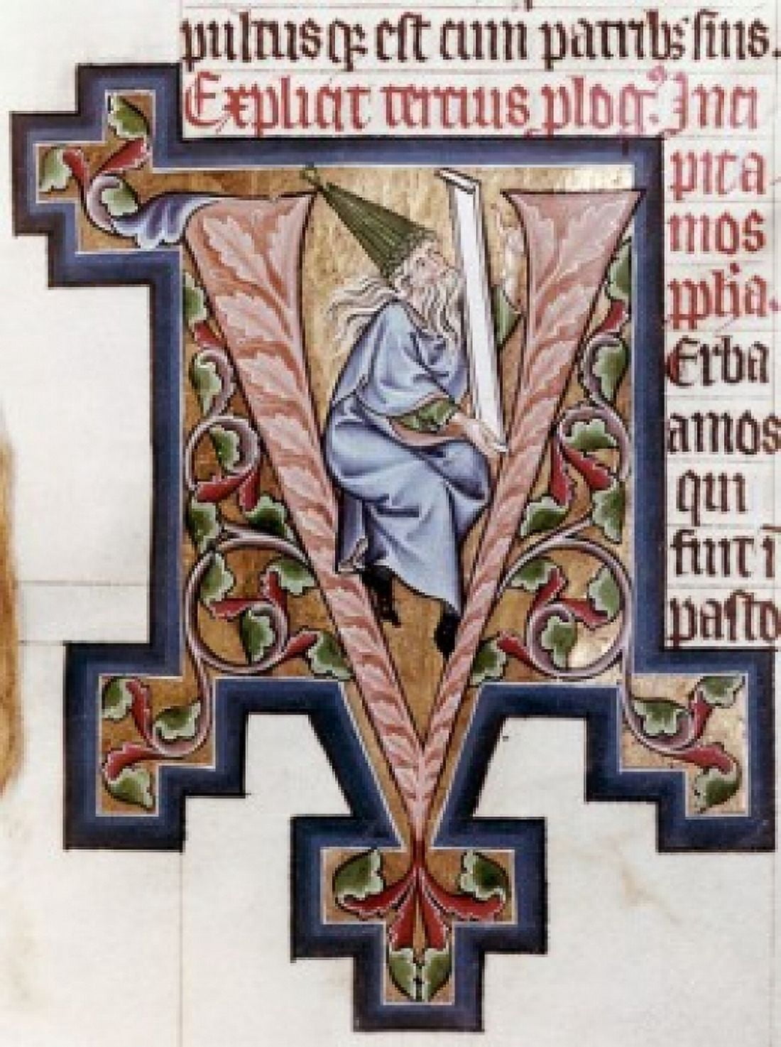 Decorated Initial Manuscripts(- ) Manuscript Stift Kremsmunster Austria (Benedictine Abbey) Canvas Art - (18 x 24)