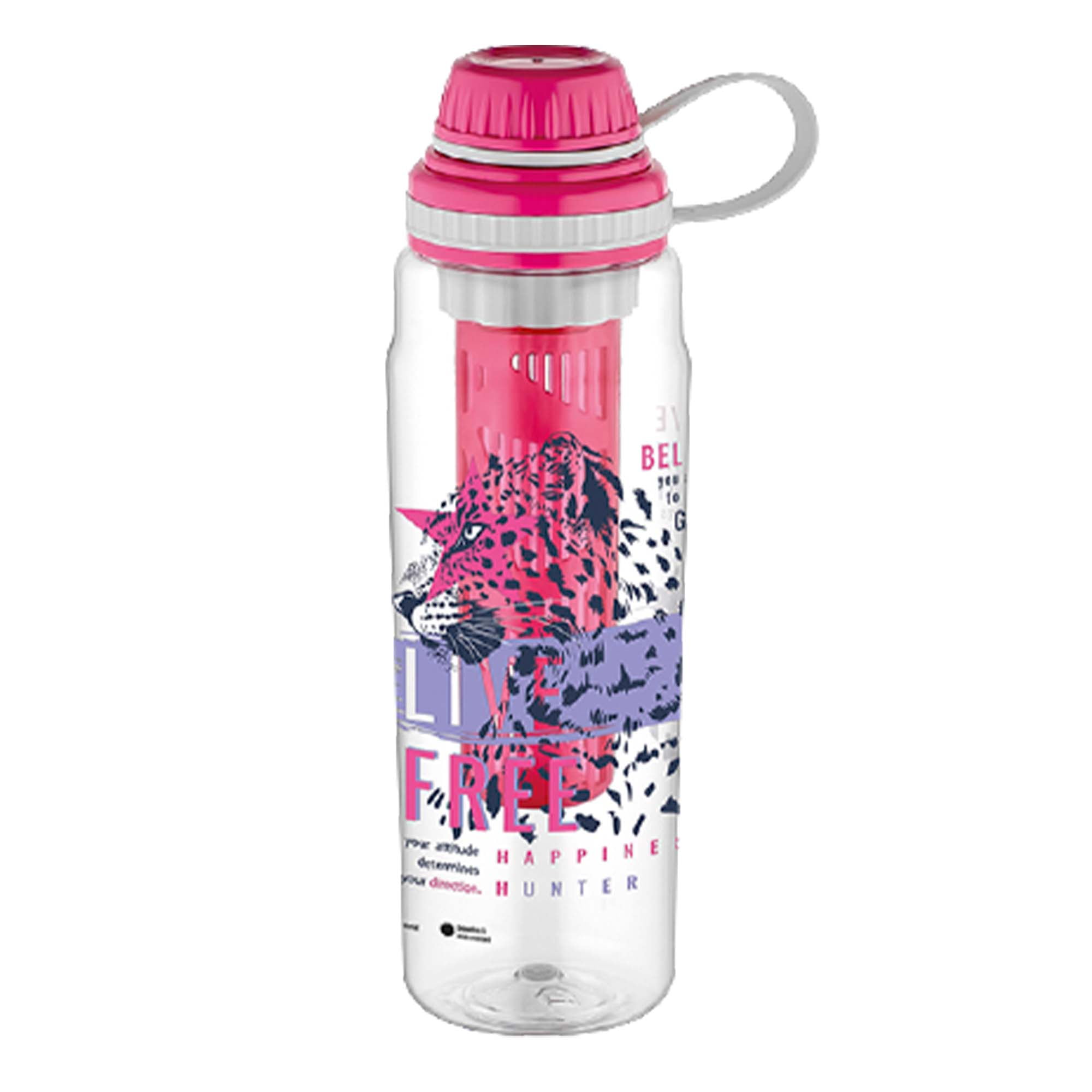 Decorated Tritan Water Bottle with Flavor Cartridge, BPA Free Plastic