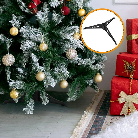 Beaupretty 6Pcs Black Plastic Christmas Tree Bases Stable Xmas Tree Racks for Decorating Events