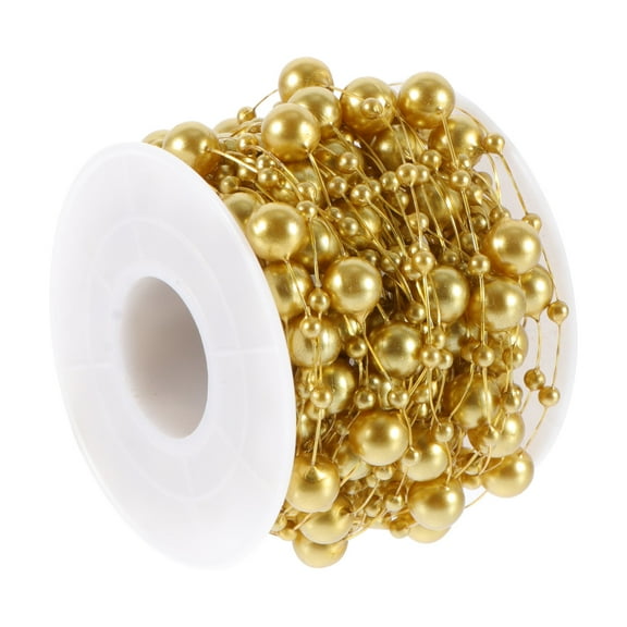 Decorating Crafts Garland Beads Bead Chain A Roll Plastic Bride Golden 1000X0.7cm