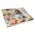 thumbnail image 1 of Decorating Easter English Cocker Spaniel Glass Cutting Board 12 in x 15 in, 1 of 5