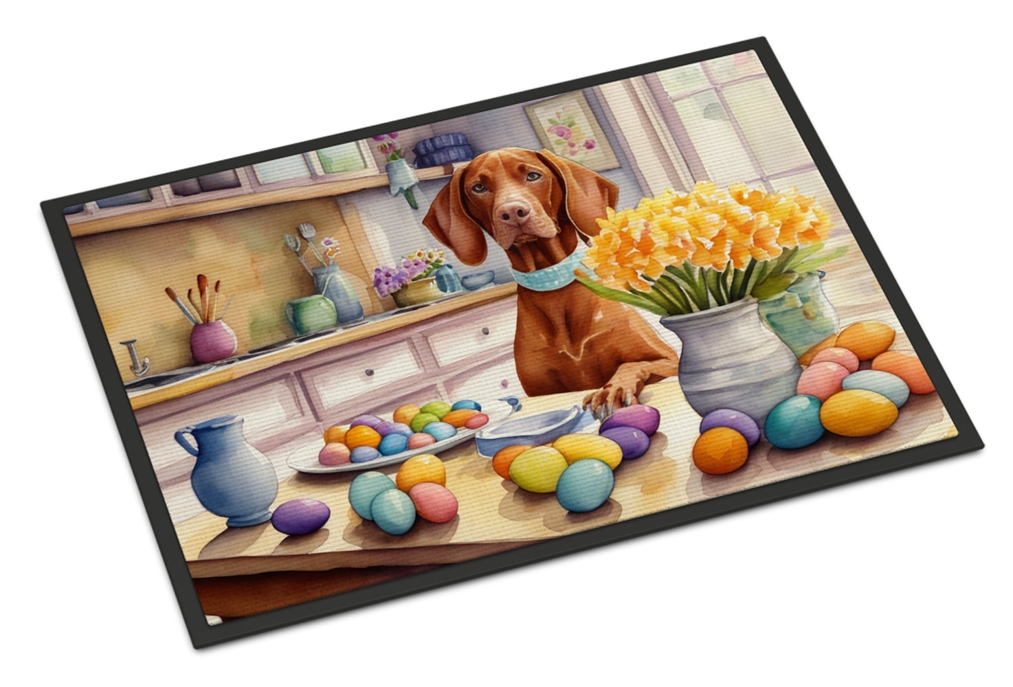 Decorating Easter Vizsla Doormat 36 in x 24 in