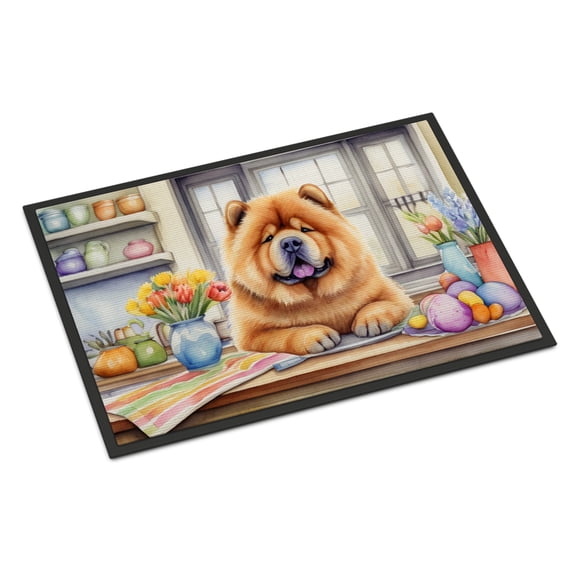 Decorating Easter Chow Chow Doormat 27 in x 18 in