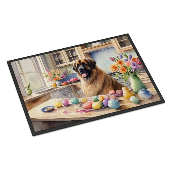 Decorating Easter Yorkshire Terrier Doormat