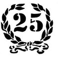 thumbnail image 1 of Decorating Stencil, Number 25, Made of White Plastic, 1 of 3