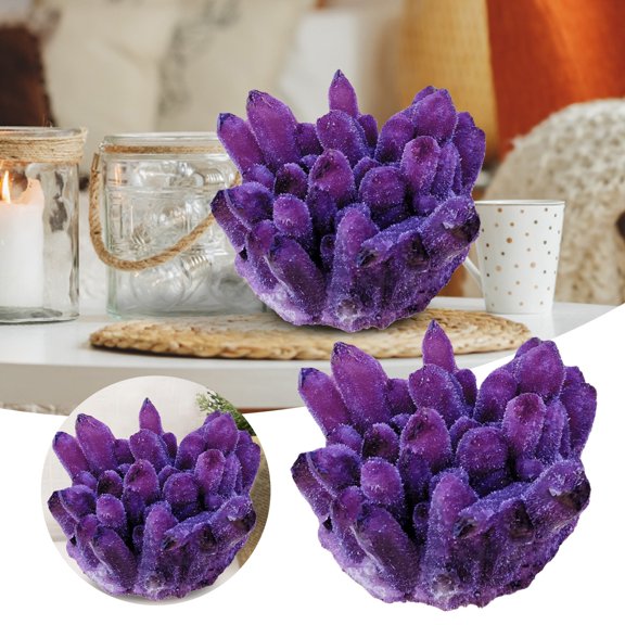 Decoration Amethyst Stone Natural Gemstone Home Desk Ornament for Feng Shui and Energy