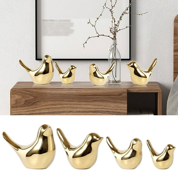 A Decoration Clearance! Nomeni Creative Golden Ceramic Bird Ornaments Modern Simple Living Room Home Desktop Decorations Gd1, Room Decor Promotion Sale! Gold