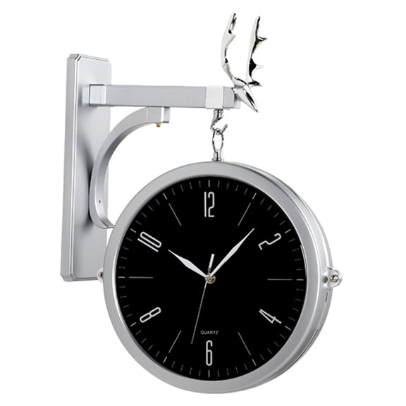 Decoration Clocks Wall Home Decor Wall Watch Sided Wall Clock Stand Outside Home