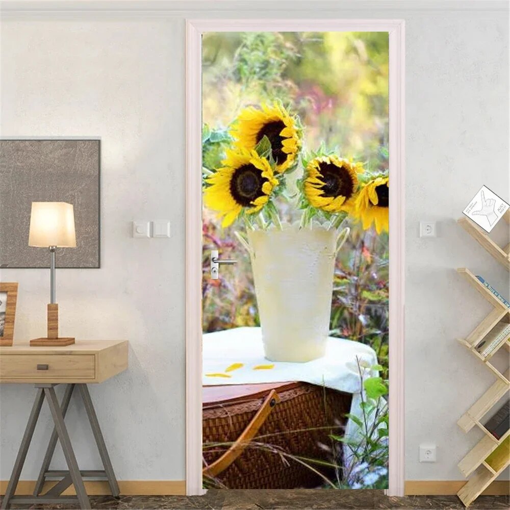Interior Side Sticker Decoration Door Sticker Interior Stickers Self Adhesive Wallpaper TV ...