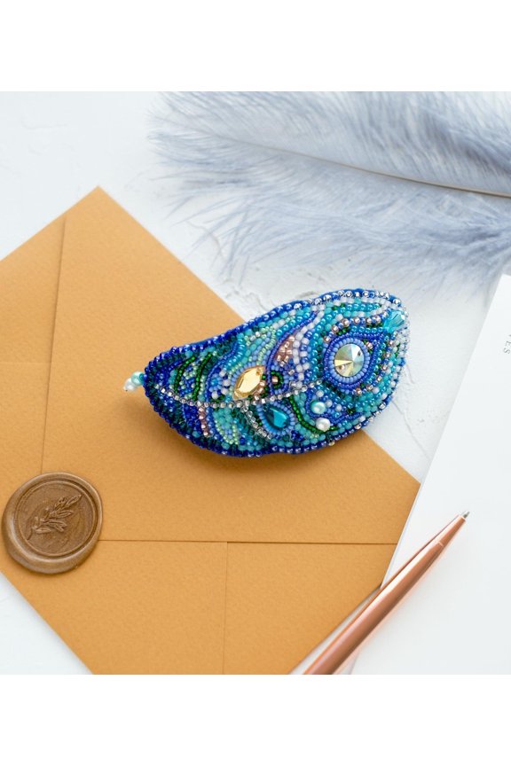 Wizardi Bead Embroidery Decoration - Flap. Colorful Beads, Beading Needles. DIY Kit. Embroidery for Beginners. Home Decor. ADH-002 Abris Art