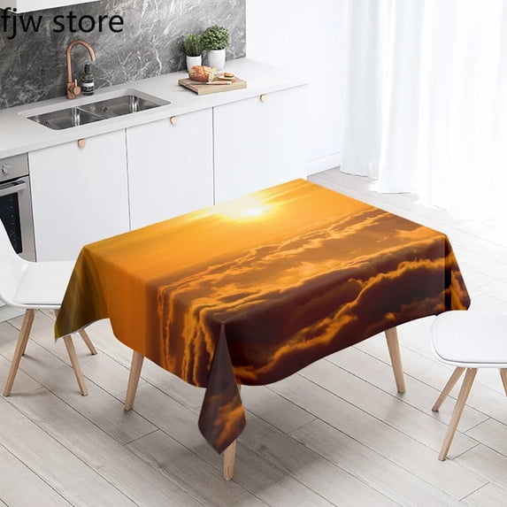 Decoration Home Cloth Table Banquet Restaurant Kitchen Waterproof Antifouling Tablecloth Rectangular