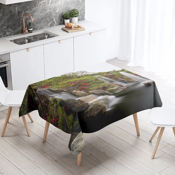 Decoration Home Cloth Table Restaurant Kitchen Waterproof Resistant Stain Tablecloth Rectangular Pri