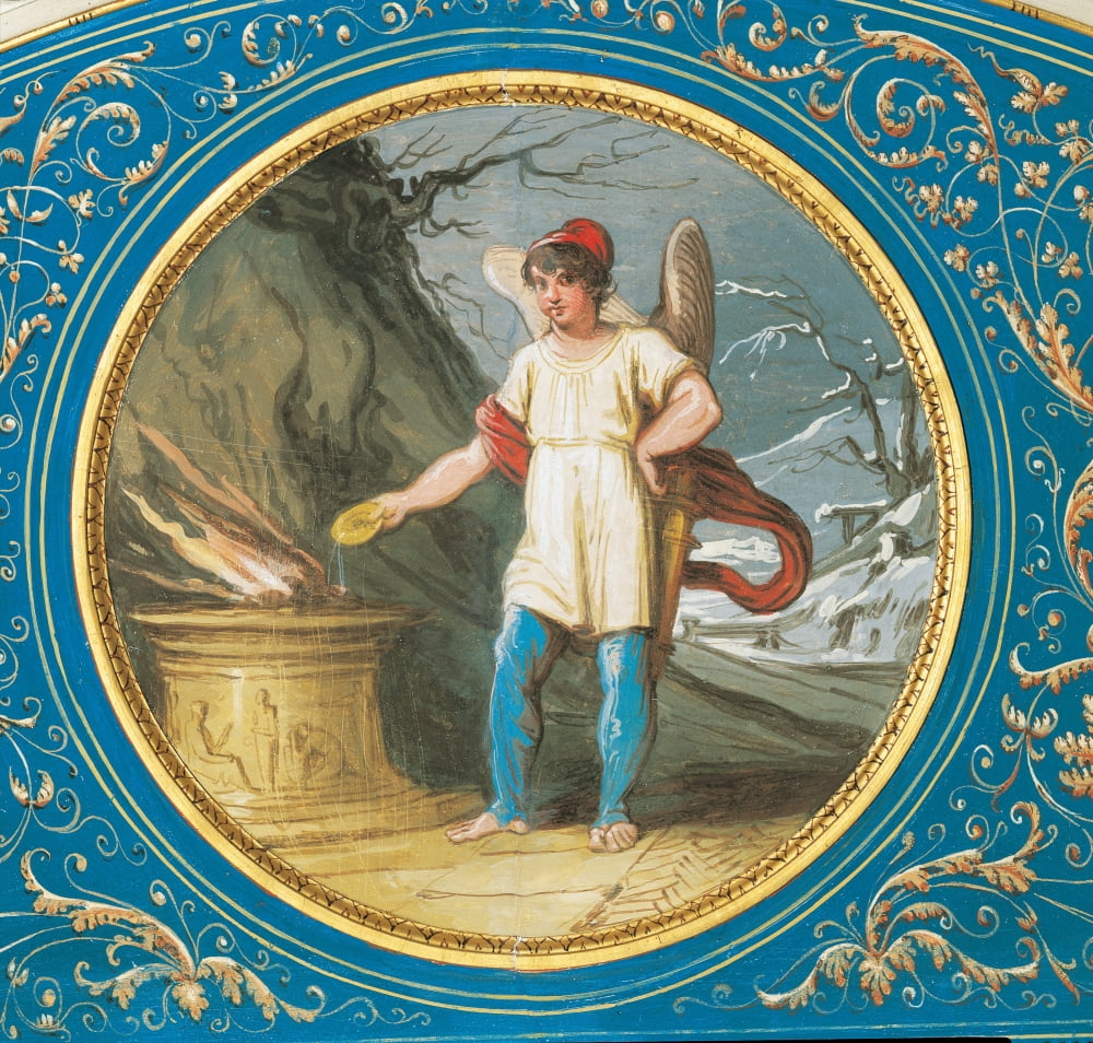 Decoration Of Loves Gabinetto In Palazzo Milzetti Canvas Art -  (24 x 18)