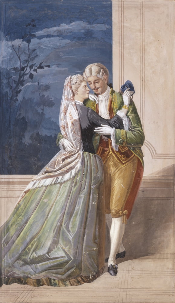 Decoration Of Villa RevedinS Ballroom In Castelfranco Veneto Canvas Art -  (24 x 36)