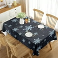 thumbnail image 1 of Decoration Party Table Room Dining Kitchen for Cover Table Rectangle Geometry Snow Winter Tablecloth, 1 of 5