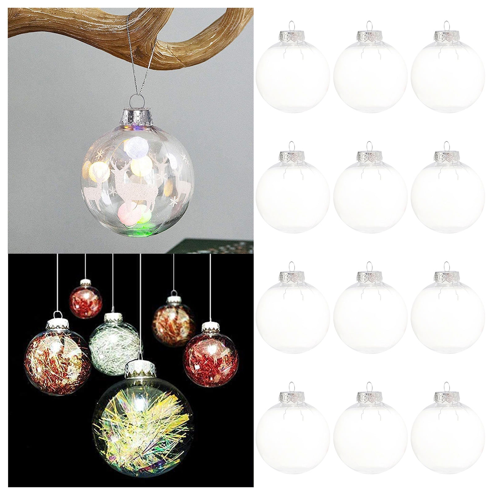 Decoration Pendant Christmas Transparent Can Be Filled With Christmas