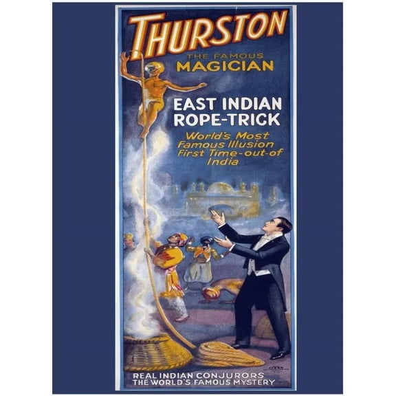 .Decoration Poster.Home Room design art.Decor.Thurston Magician.Magic show 24 x 36 Inch Poster