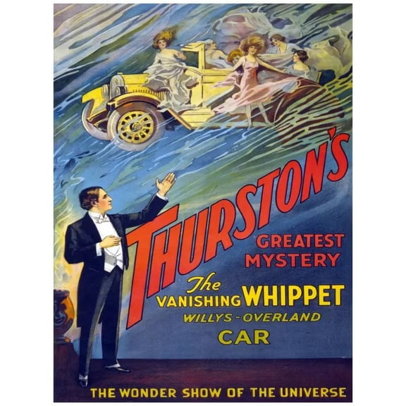 .Decoration Poster.Home Room design art.Decor.Thurston Magician.Magic show 24 x 36 Inch Poster