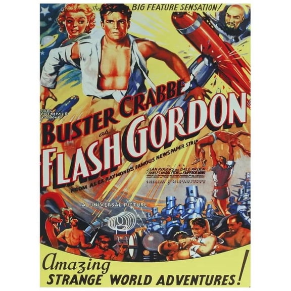 .Decoration Poster.Home Room wall.Designer art print.Flash Gordon.Crabbe 11 x 17 Inch Poster