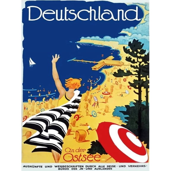 .Decoration Poster.Home Room wall art interior design.Dutch Land Baltic Sea 16 x 24 Inch Poster