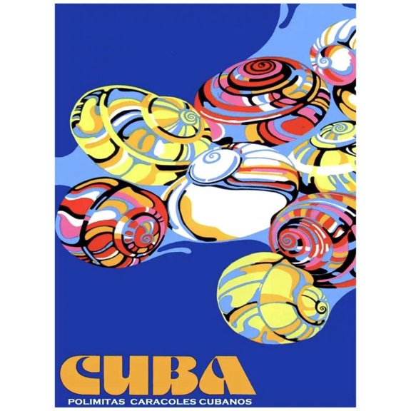 .Decoration Poster.Home Room wall design art.Cuban native polymitas shells 11 x 17 Inch Poster