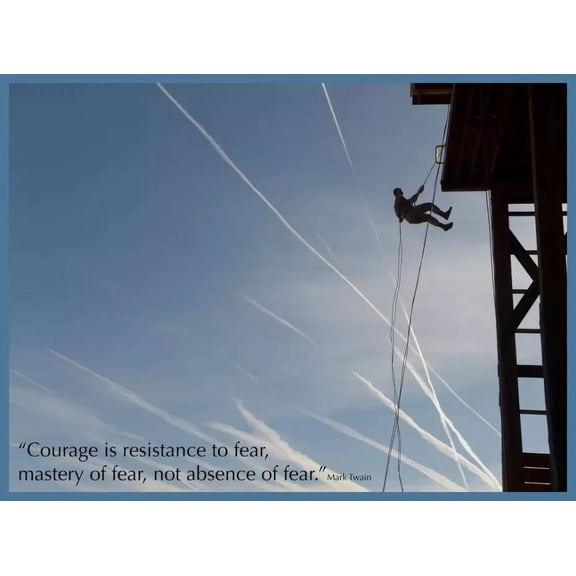 .Decoration Poster.Home Room wall design art print.Courage.Inspirational 11 x 17 Inch Poster