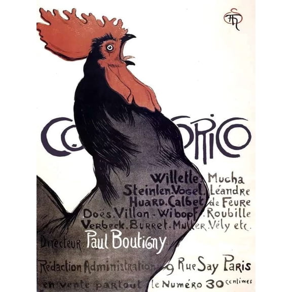 .Decoration Poster.Home Room wall interior art design.Coco Rico Rooster Cock 16 x 24 Inch Poster