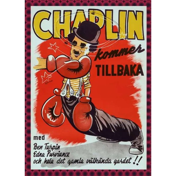 .Decoration Poster print.Home Room wall art design.Chaplin Swedish Boxer 11 x 17 Inch Poster