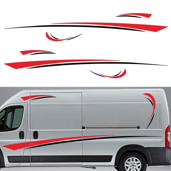 Decoration for RV Car Decals, Universal DIY Stripes Image Decal RV Sticker Decoration Easy to Install Stickers for All Vehicles Long Lasting All Weather Caravan Decal for RV