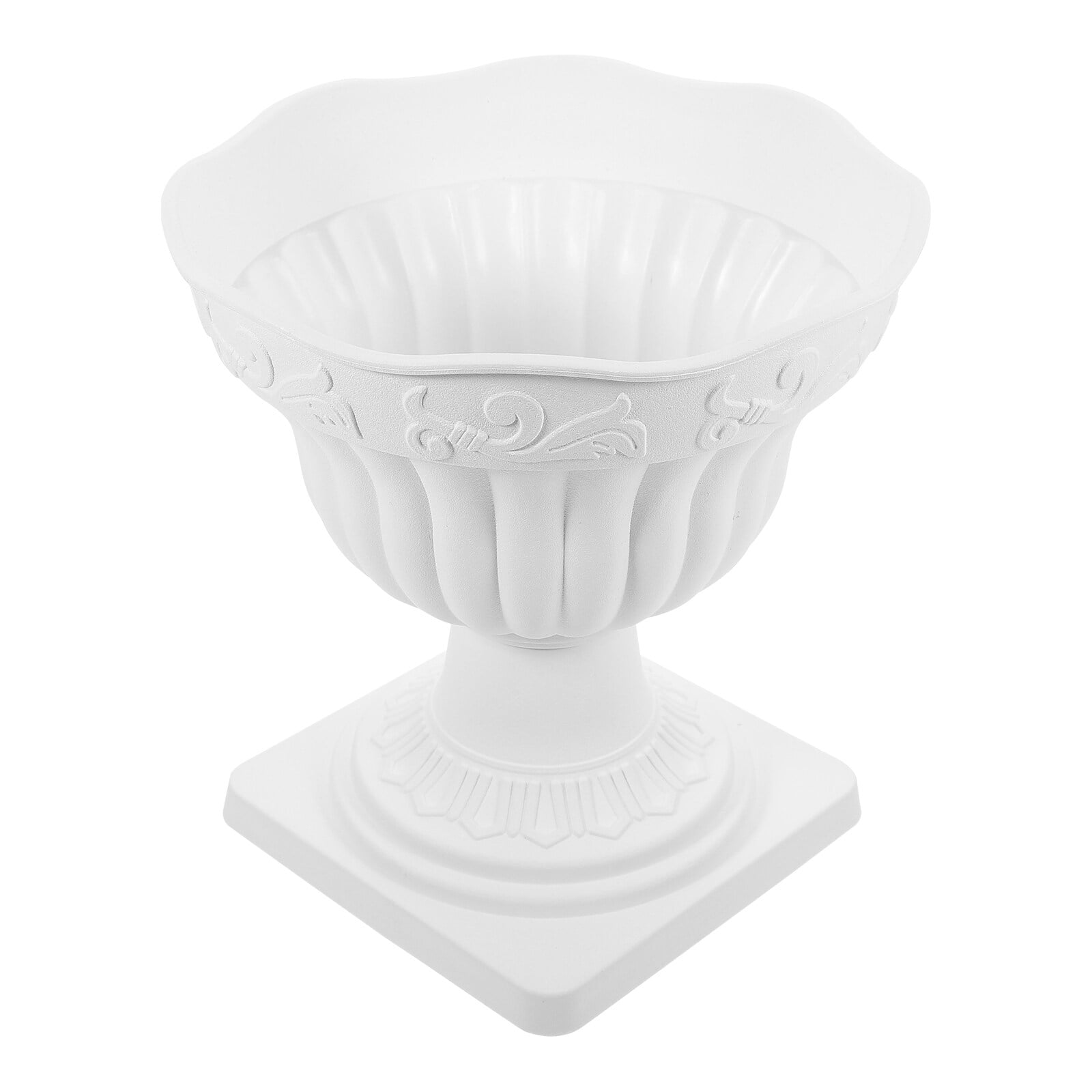 Pot Rome Column Decoration Roman Column Flower Pot Office Flower Pot 21X20X18.5CM White ...