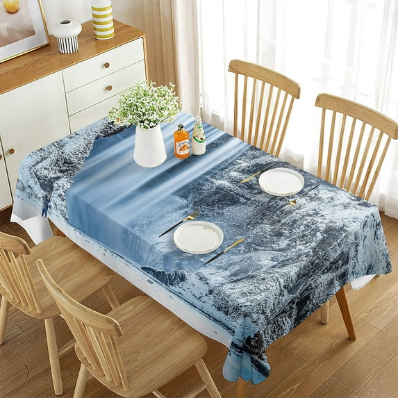 Decoration Room Dining Kitchen Feast for Theme Landscape Natural Jungle Valley Tablecloth Decor Tabl