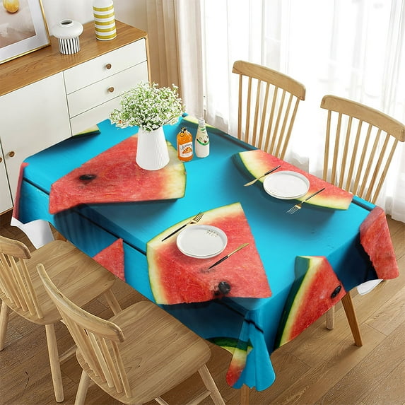 Decoration Room Dining Table Coffee Kitchen for Cover Table Rectangle Pattern Fruits Fresh Summer Ta