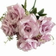 thumbnail image 1 of Decoration Simulation 7-Head Flower For Weddings Home Decor Red Blue Purple, 1 of 7